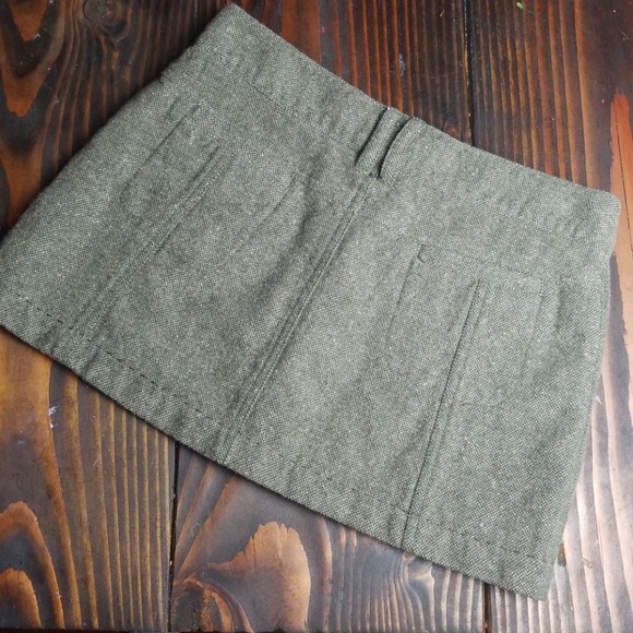 AEO American Eagle Button Down Wool Mini Skirt - Picture 2 of 4